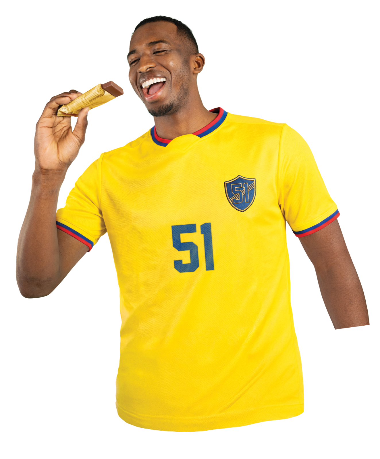 Pacho, la cara de KECRACK, disfrutando un chocolate